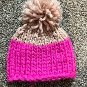 Free People Cozy Up Colorblock Pom Beanie